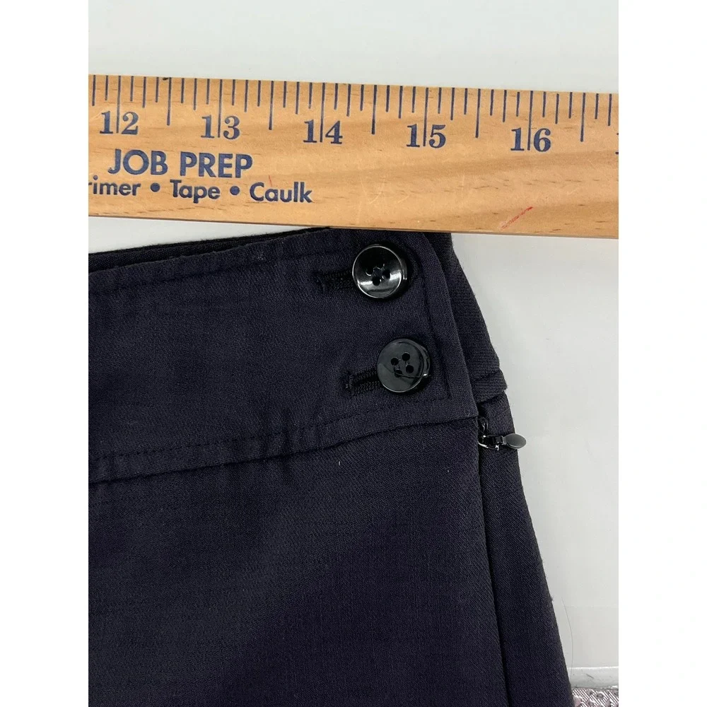Talbots Petites Black Wide‎ Leg Dress Pants 10P Italian Fabric Lined Side Zip
